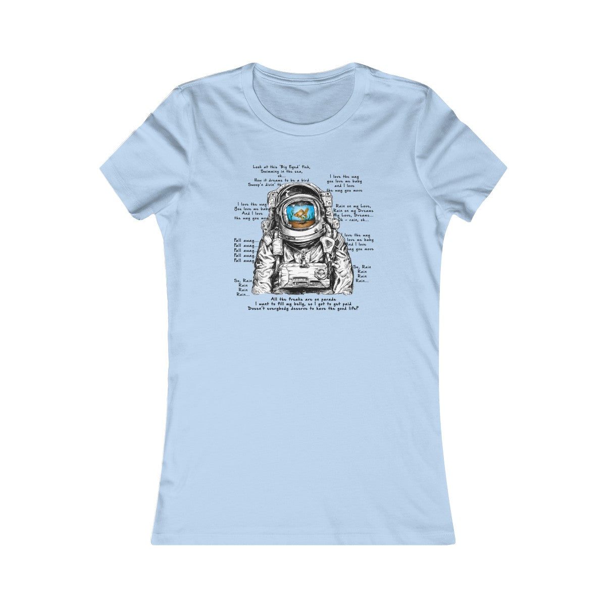 Big Eyed Fish Spaceman Mashup Women's Cut