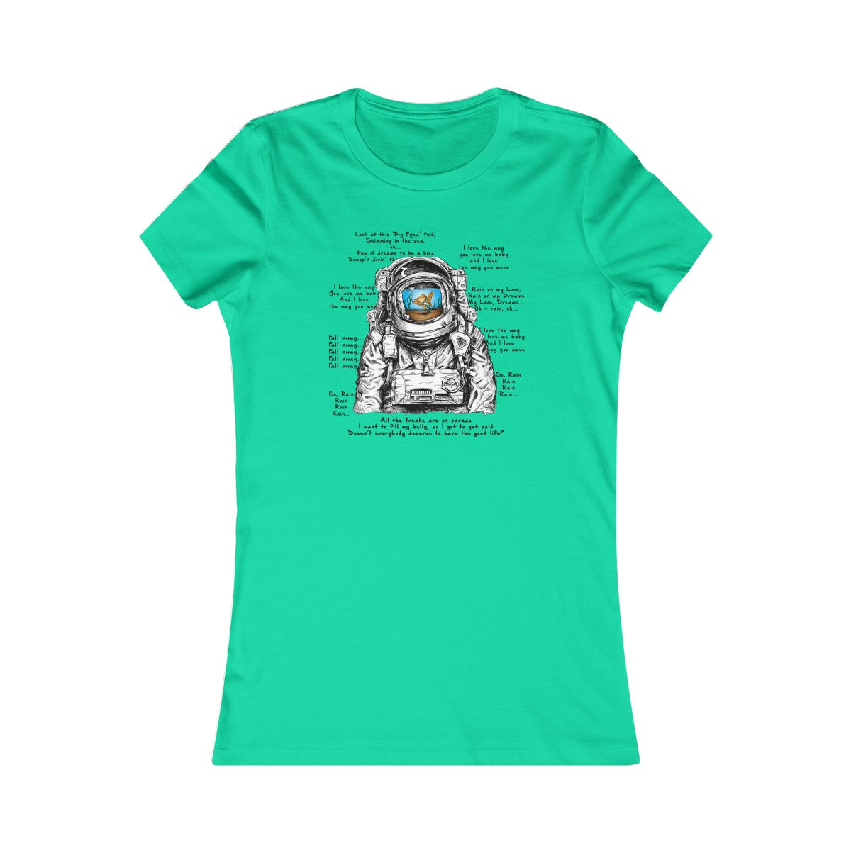 Big Eyed Fish Spaceman Mashup Women's Cut