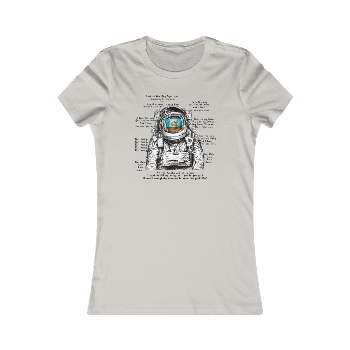 Big Eyed Fish Spaceman Mashup Women's Cut