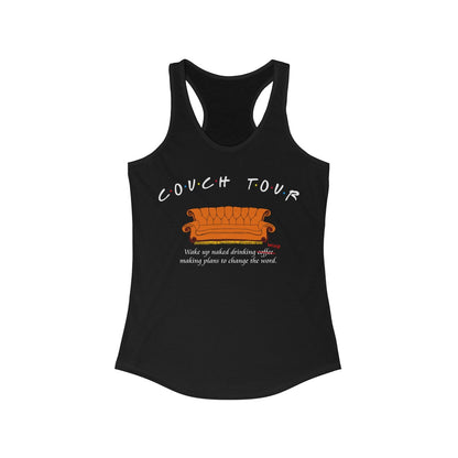 Couch Tour Friends Fitted Women's Racerback Tank Top