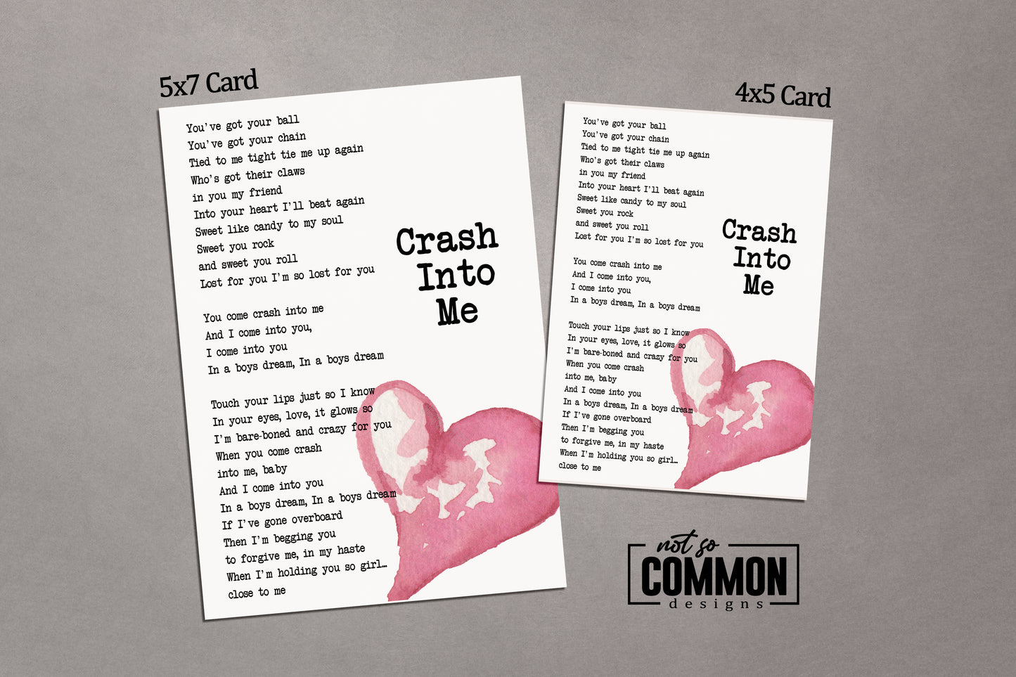 Crash Into Me Valentines Day Card