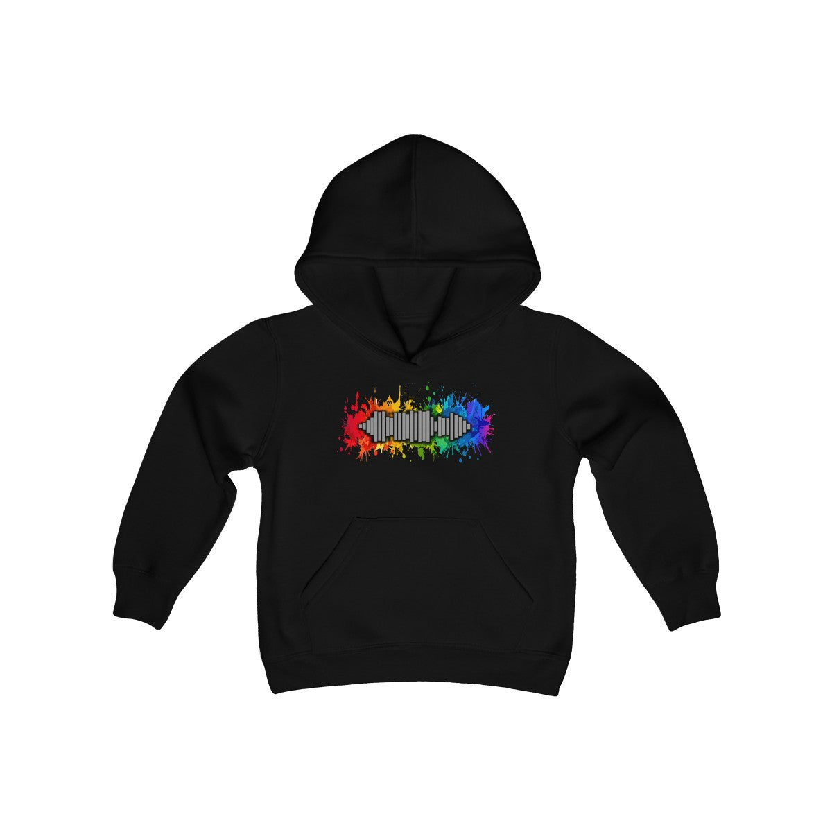 Grey Street Watercolor Wavelength Kids Hoodie