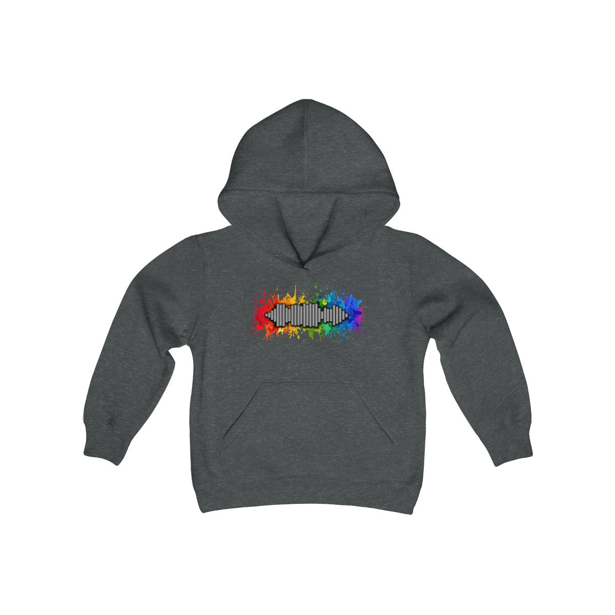 Grey Street Watercolor Wavelength Kids Hoodie