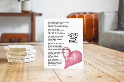 Lover Lay Down Valentine's Day Card