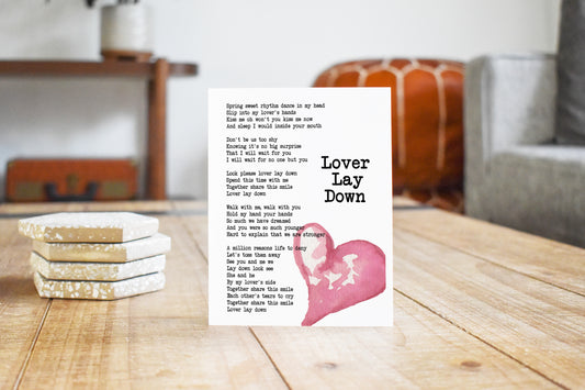 Lover Lay Down Valentine's Day Card