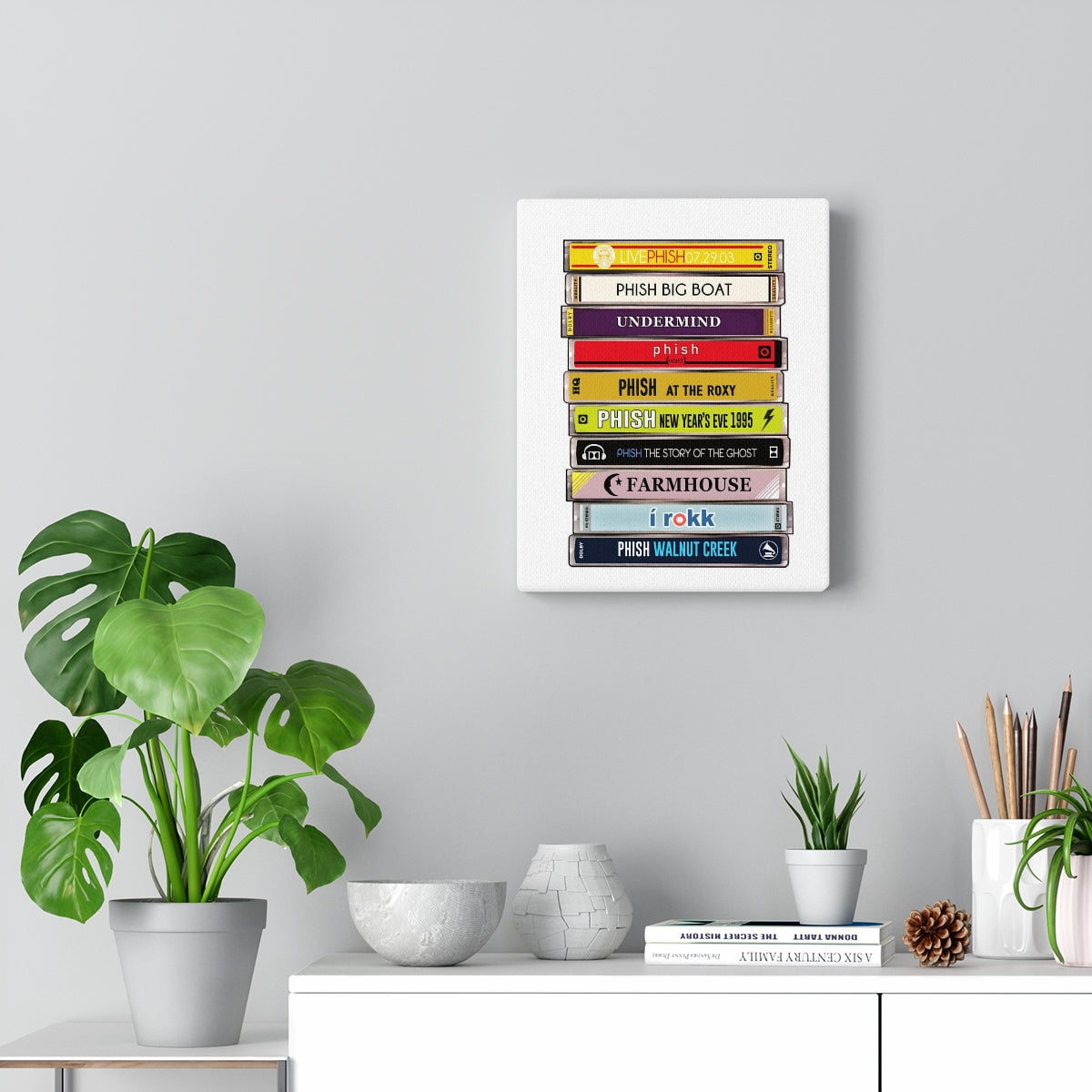 Retro Cassettes Phan Collection Gallery Wrapped Canvas Print