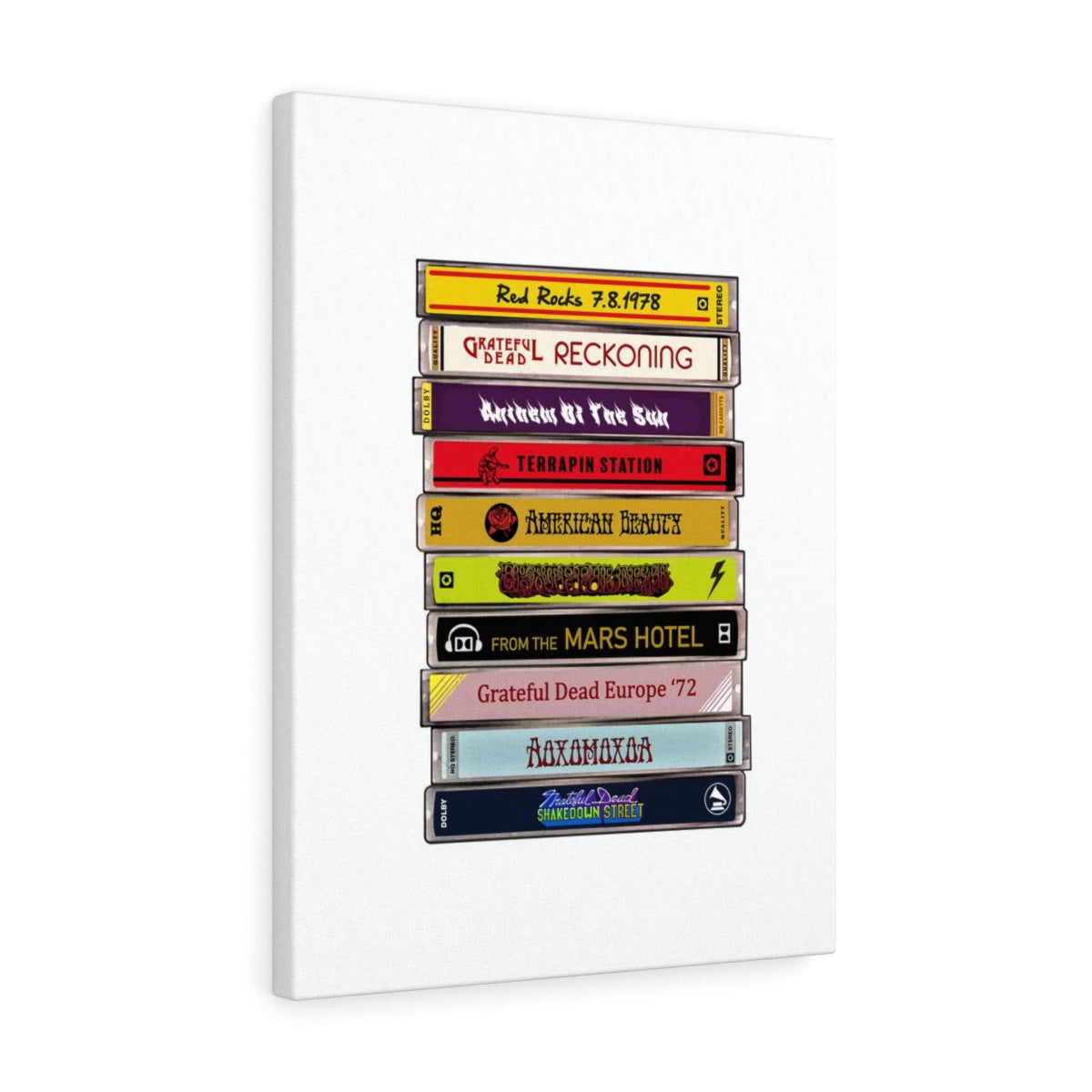 Retro Cassettes Dead Studio Recording Collection Gallery Wrapped Canvas Print