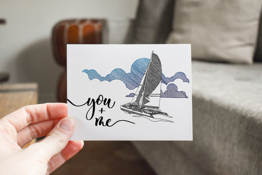 You And Me Anniversary Card