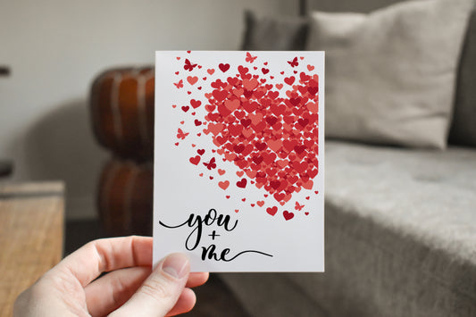 You And Me Valentines Day Card