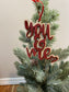 You And Me Hand Painted Multi Layered Wood Ornament