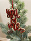 You And Me Hand Painted Multi Layered Wood Ornament