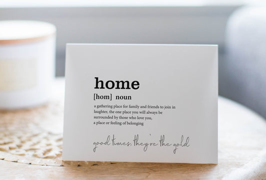 The Definition of Home Greeting Card