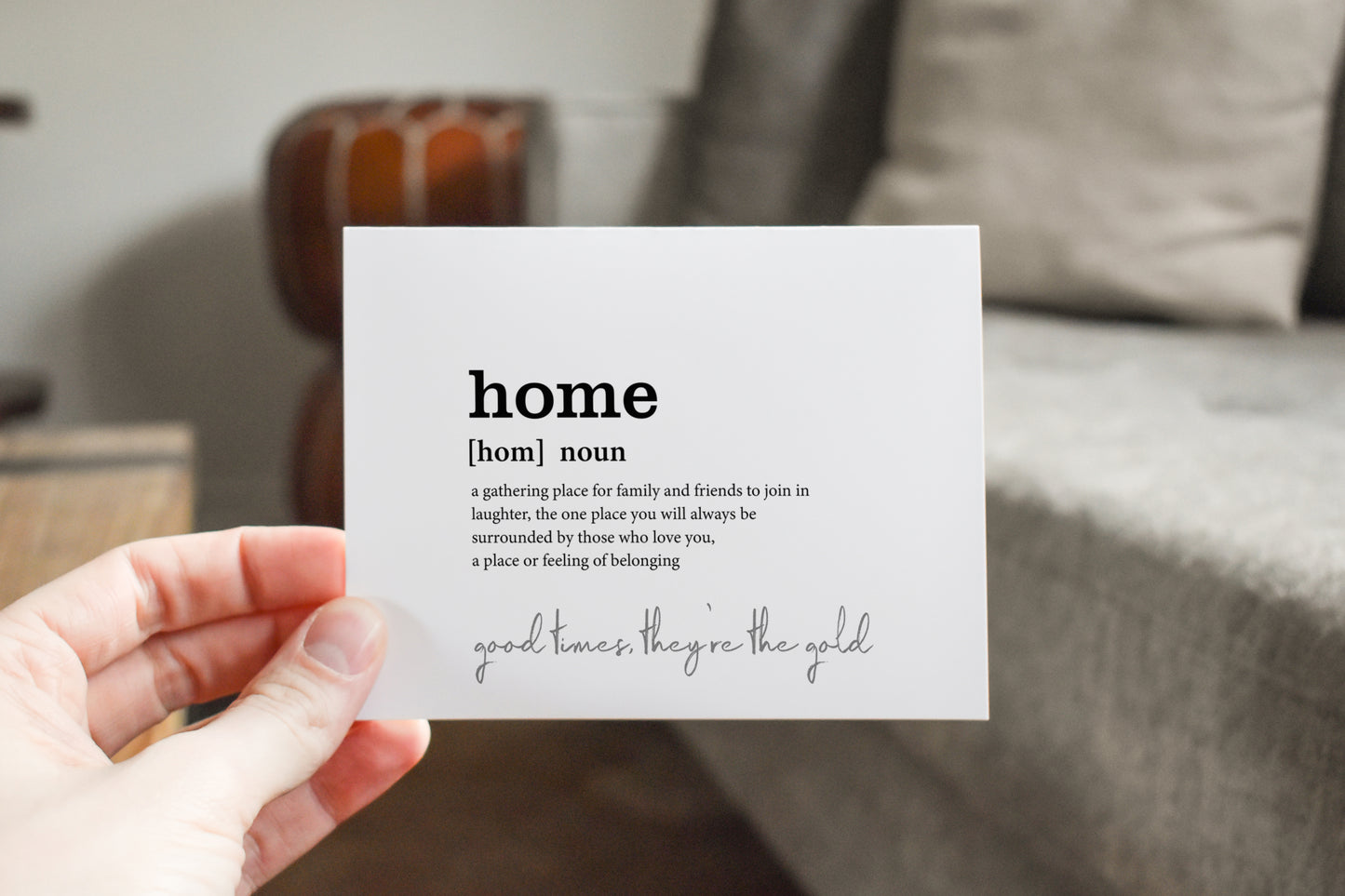 The Definition of Home Greeting Card