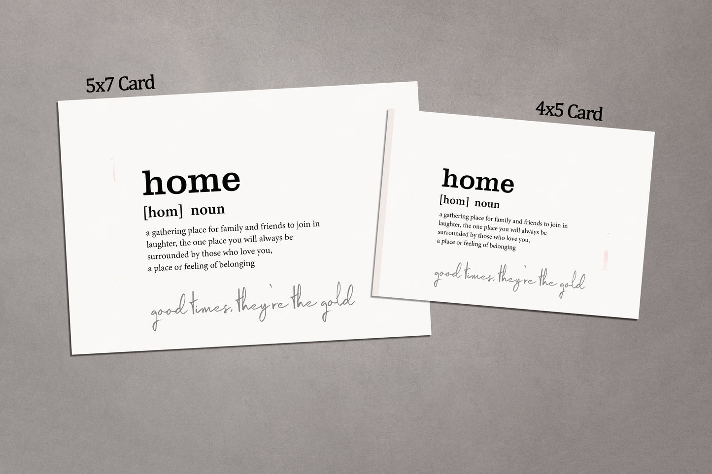 The Definition of Home Greeting Card