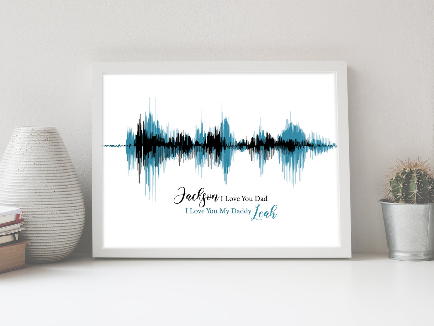 "Sounds of Joy" Your Children's Voices Custom Soundwave Art