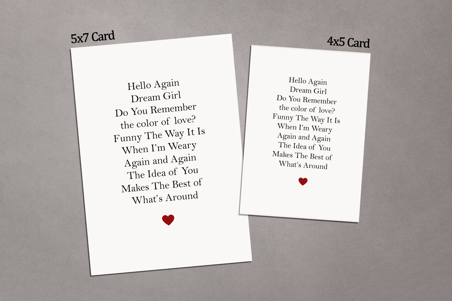 Confessions Found In The Songs Card