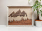 Personalized Mountains In the Distance Wood Wall Art