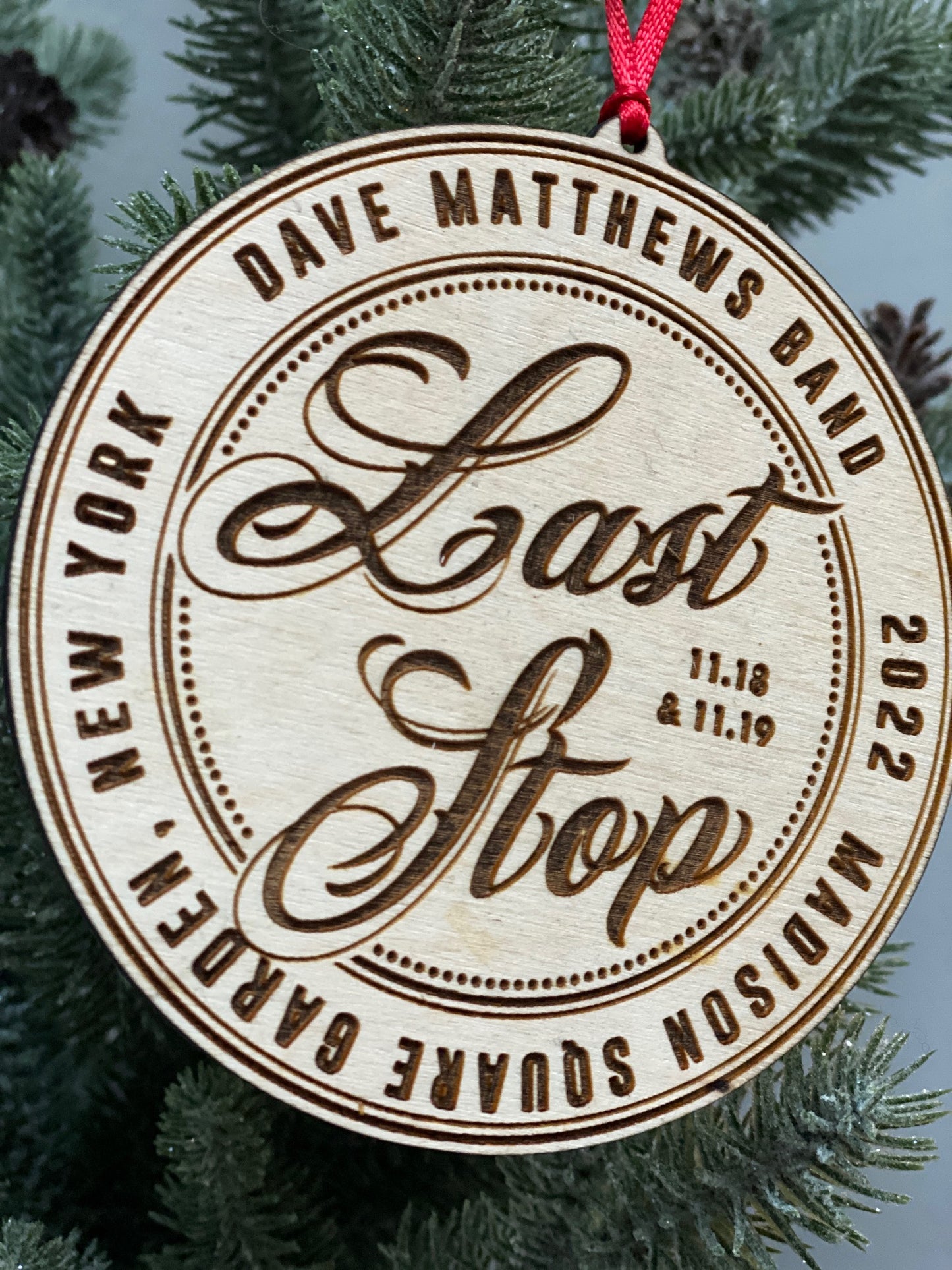 Last Stop Logo 2022 Wood Ornament