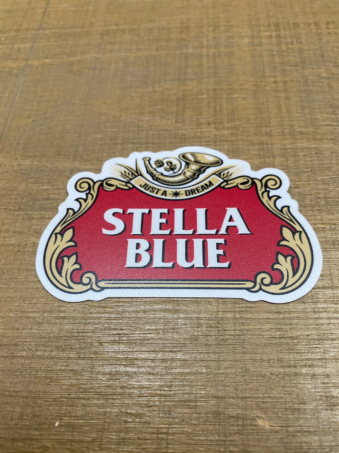 Stella Blue Vinyl Sticker