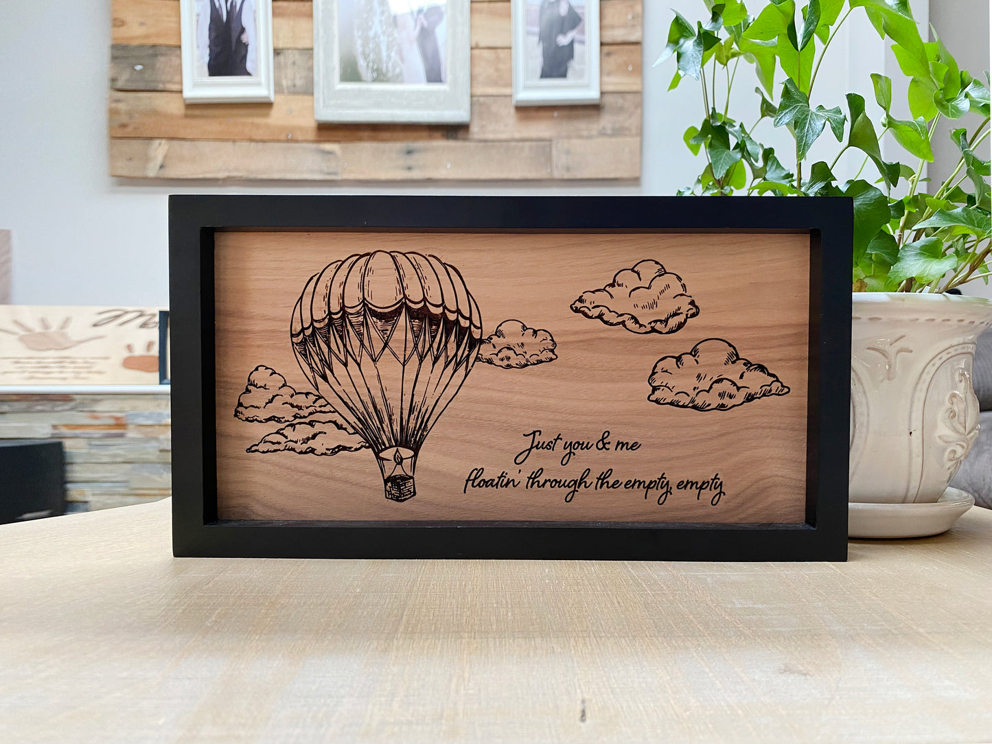 Laser Engraved Wood Art, Through The Empty, Empty