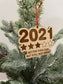 2021 Only Gets 3 Stars Wood Ornament