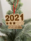 2021 Only Gets 3 Stars Wood Ornament