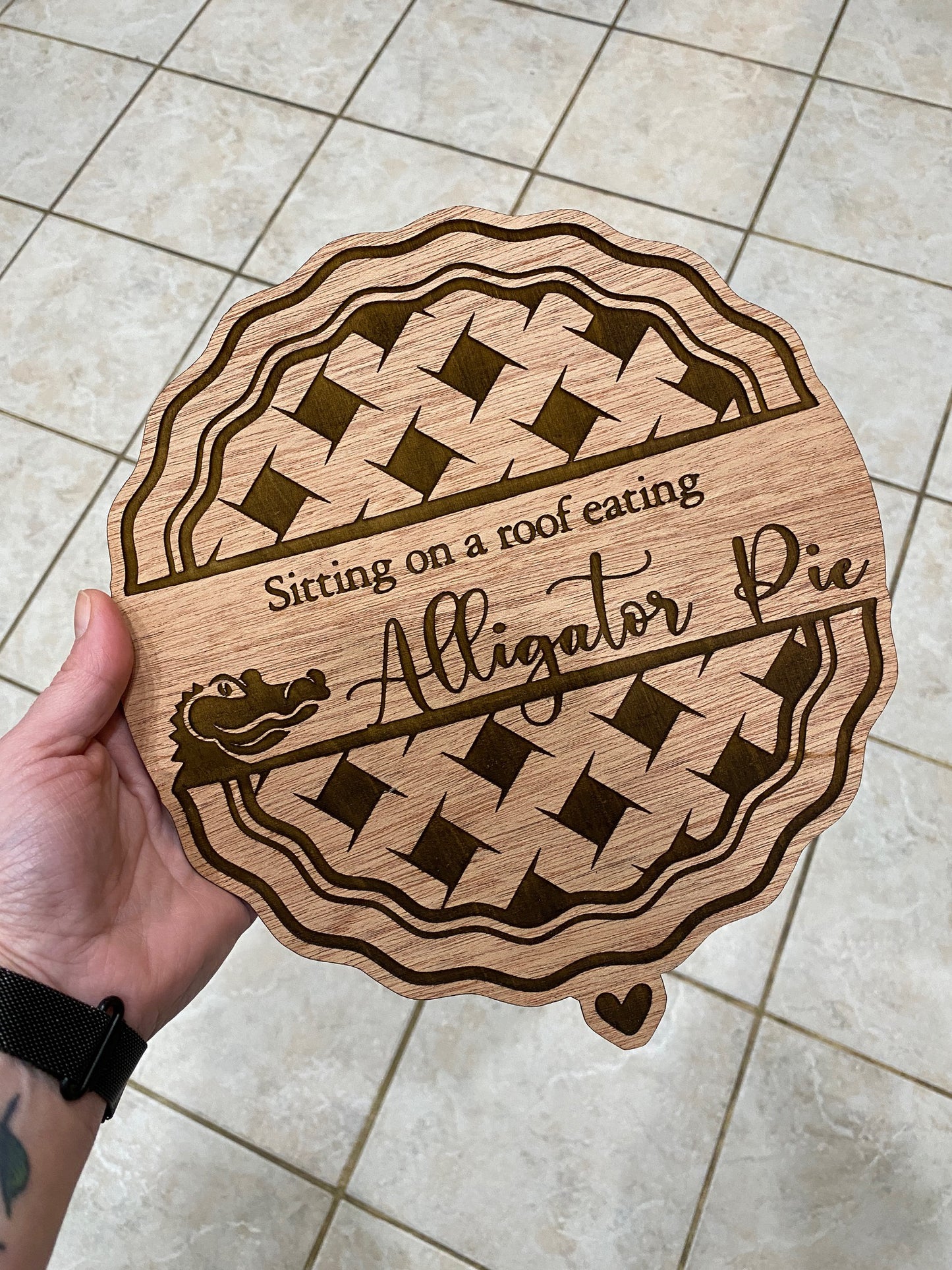 Kitchen Series Alligator Pie Wood Wall Art