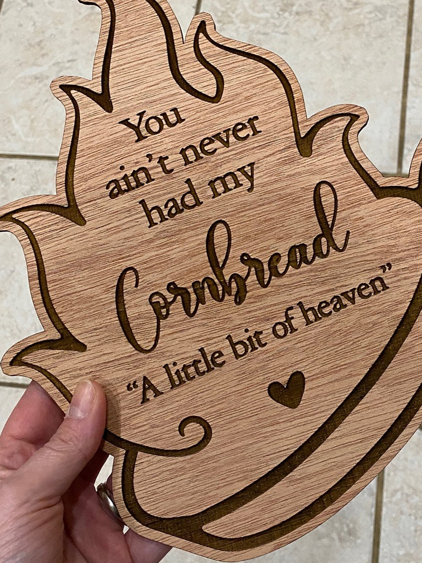 Kitchen Series Cornbread  Wood Wall Art