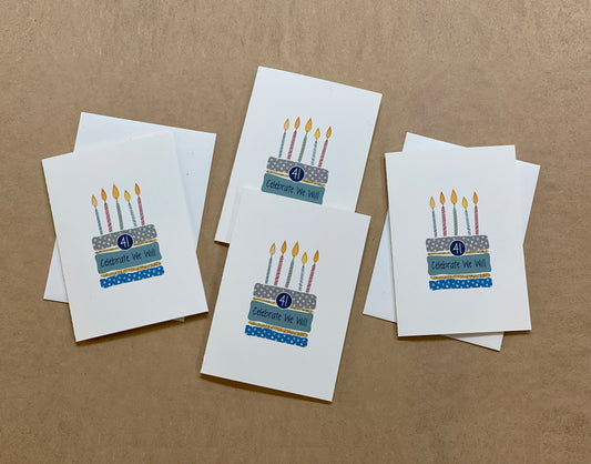 Celebrate We Will 5x7 *4 PACK