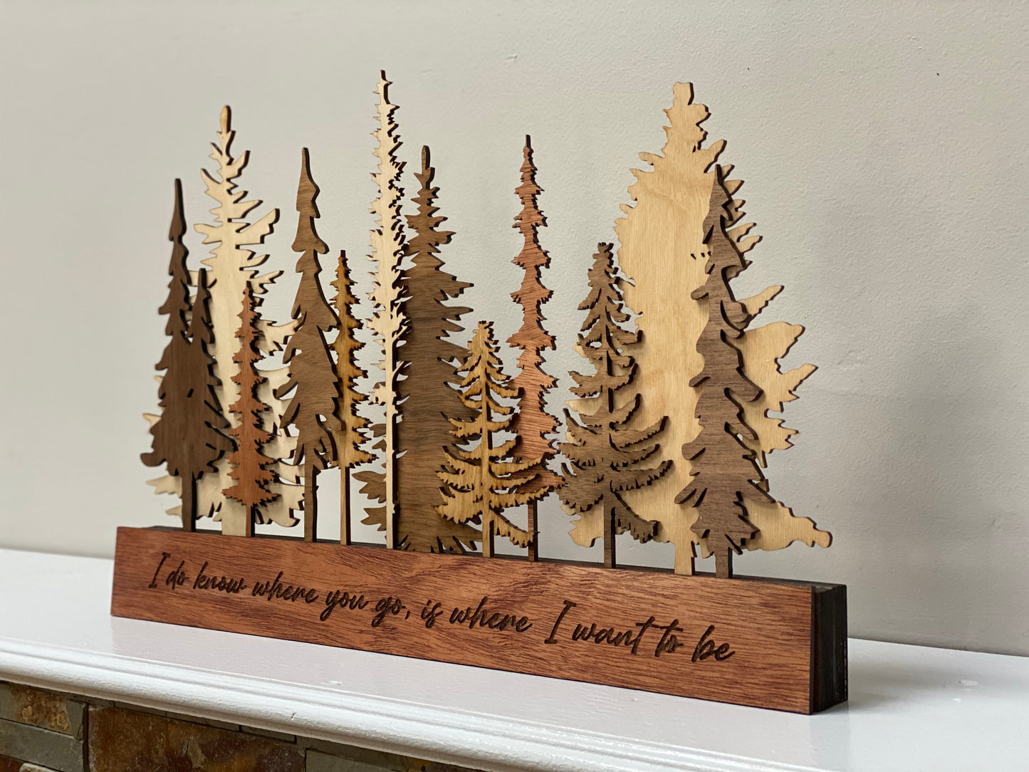 The Layered Trees County Home Style, Personalized Art, Décor