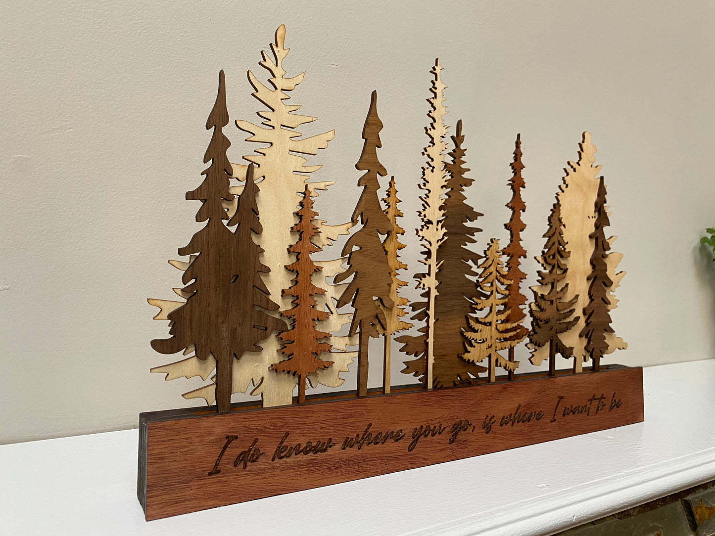 The Layered Trees County Home Style, Personalized Art, Décor