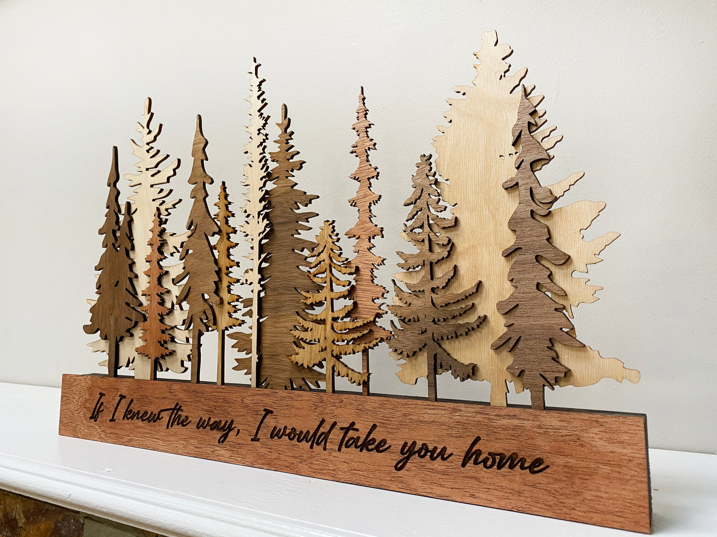 The Layered Trees County Home Style, Personalized Art, Décor