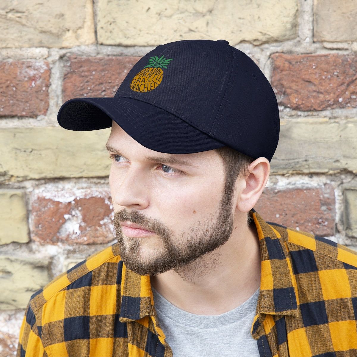 Embroidered Pineapple grass bracelets Ball Cap