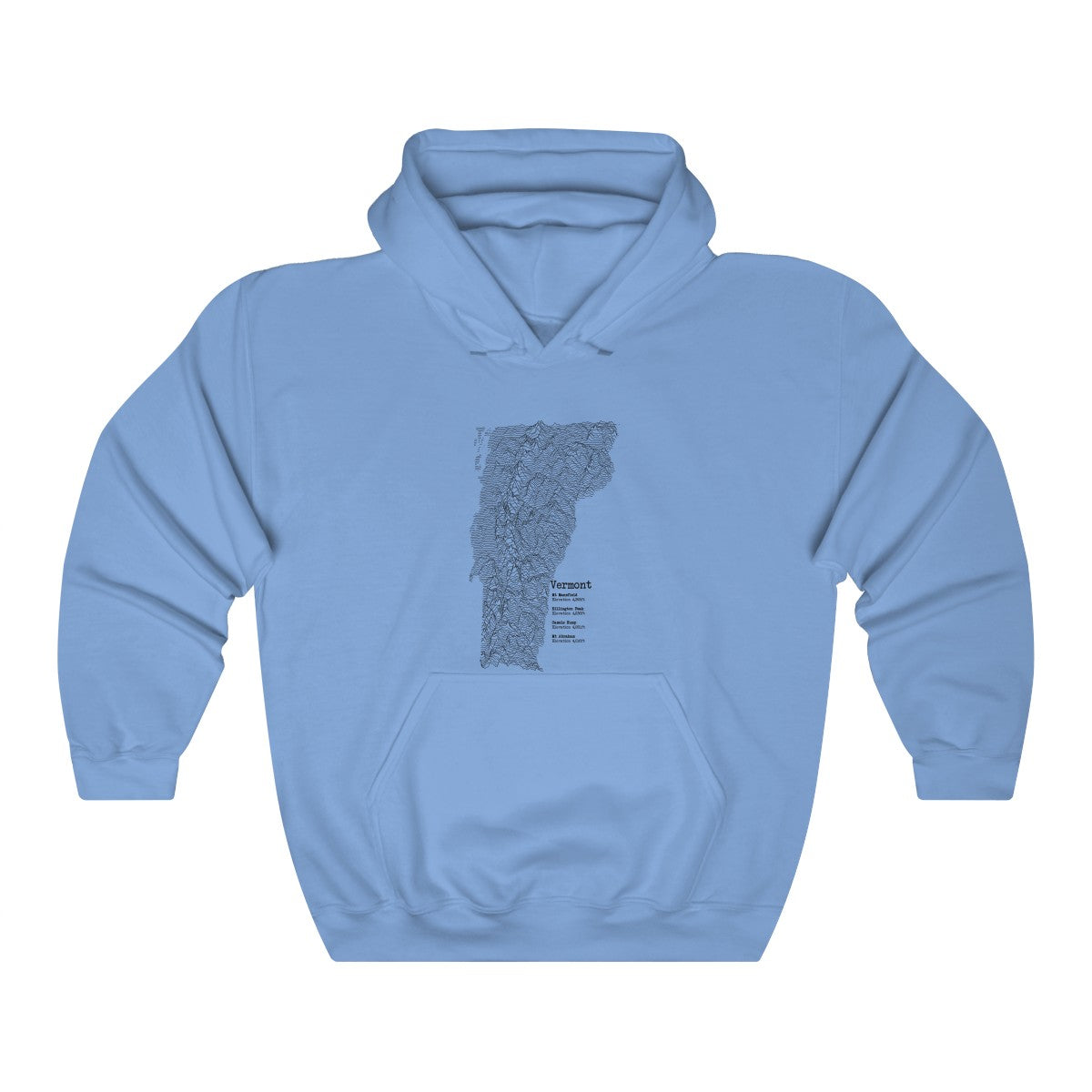 Vermont Mountain Stats Hoodie