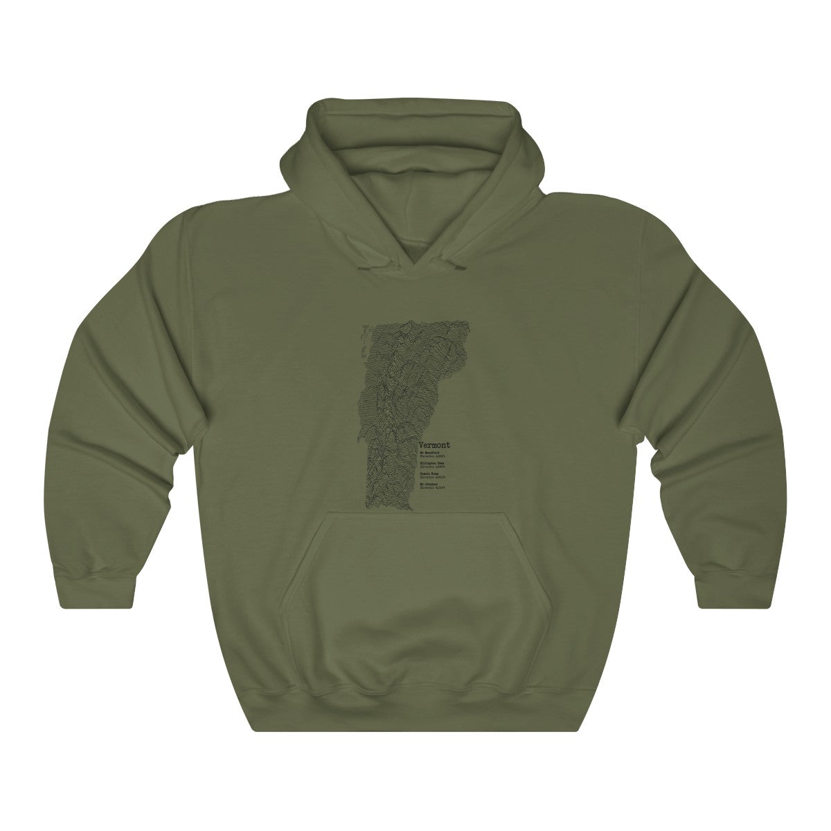 Vermont Mountain Stats Hoodie