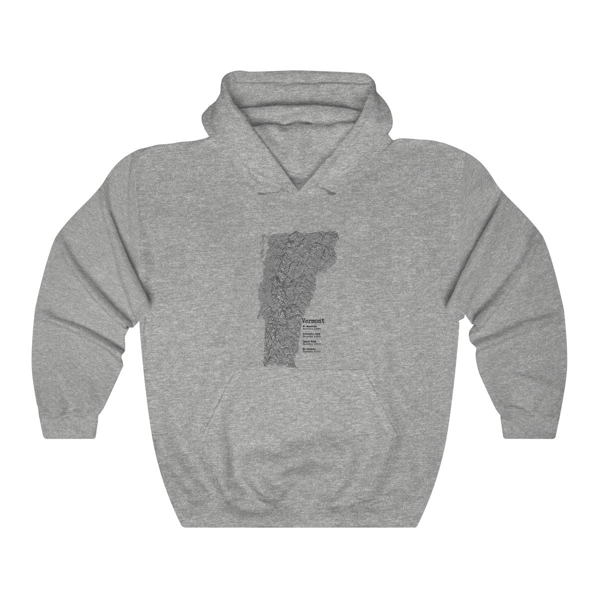 Vermont Mountain Stats Hoodie