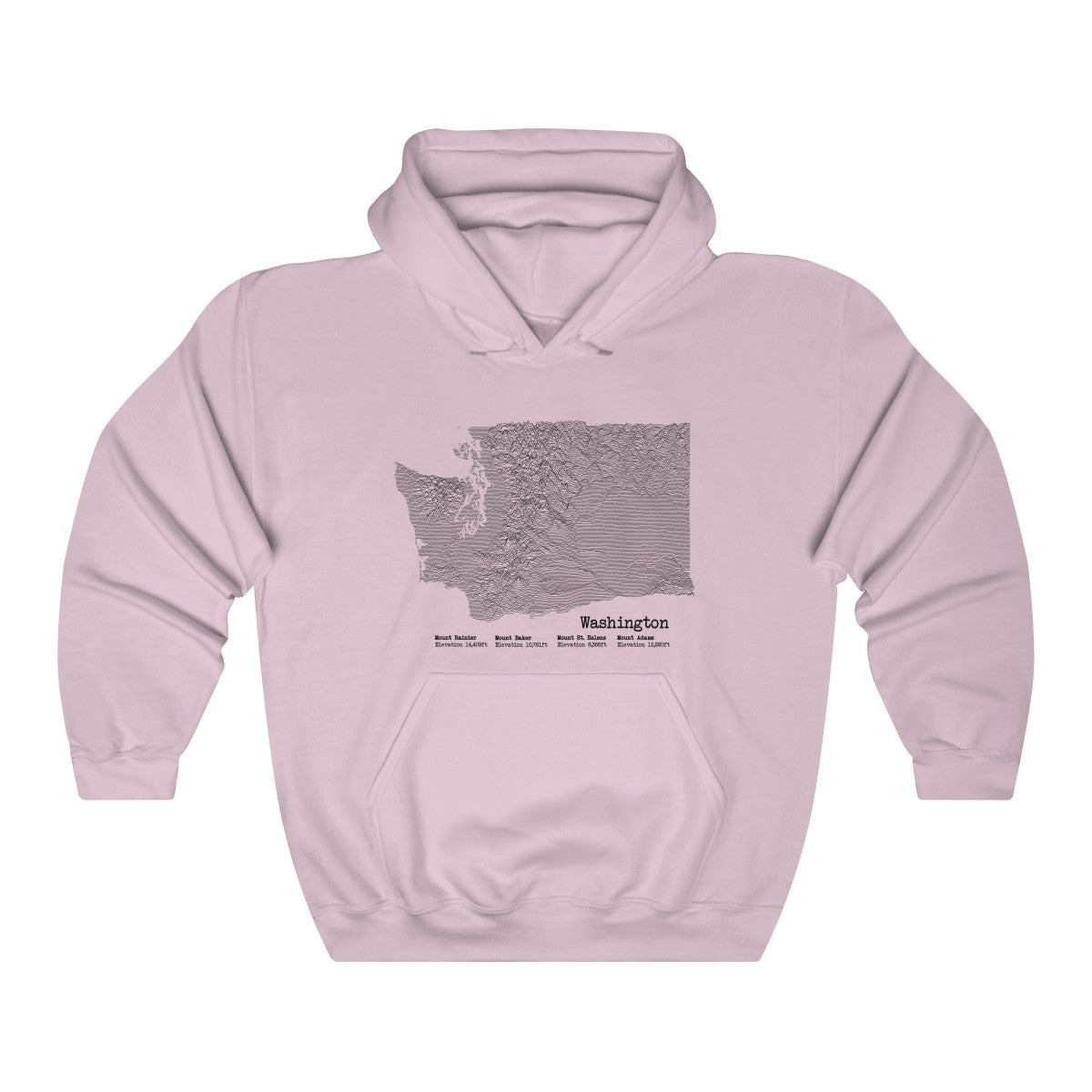 Washington Mountain Stats Hoodie