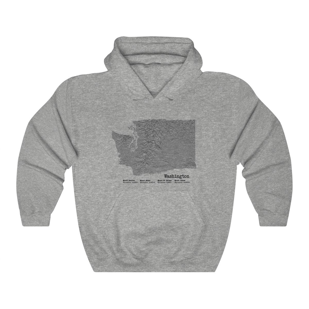 Washington Mountain Stats Hoodie