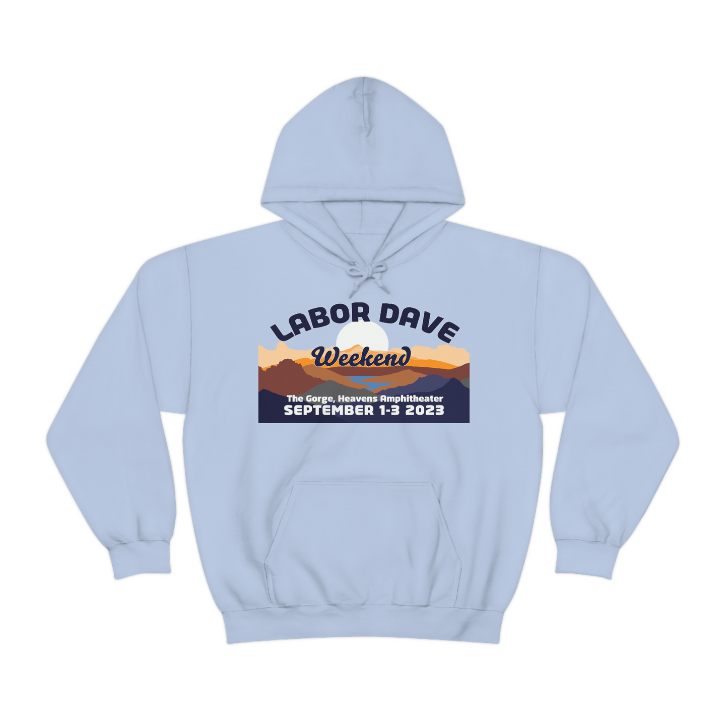 Gorge Labor Dave Mountains Hoodie 2023 w/set list