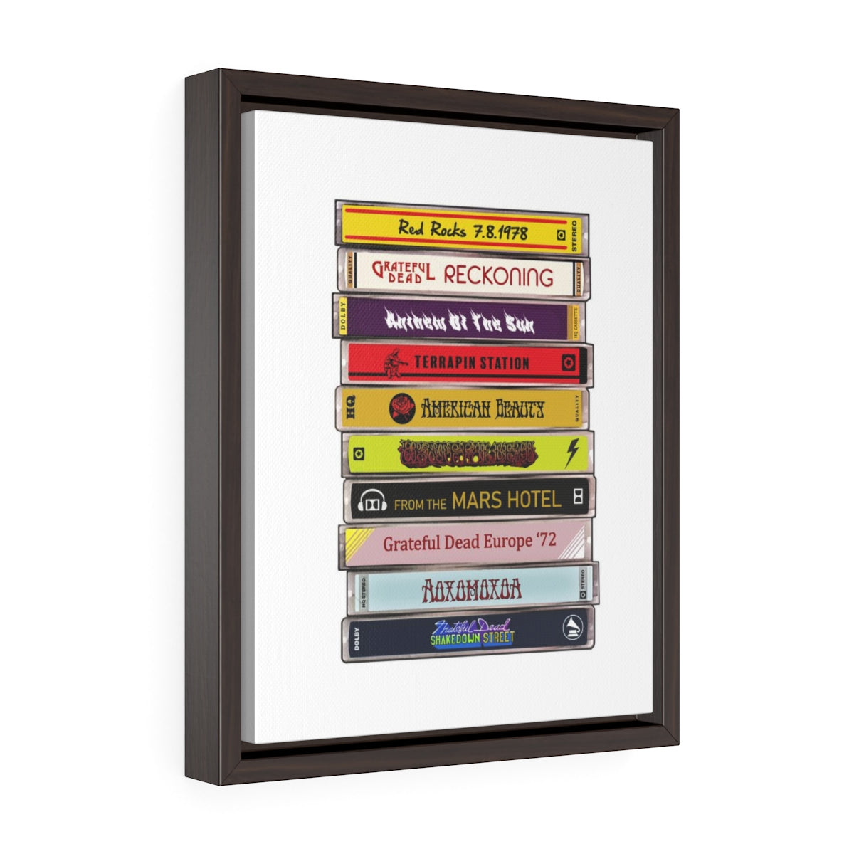 Retro Cassettes Dead Studio Recording Collection Gallery Wrapped Canvas Print