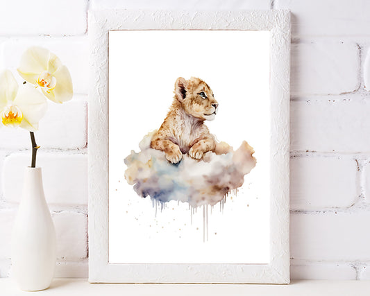 Animals in the clouds series The Tiger