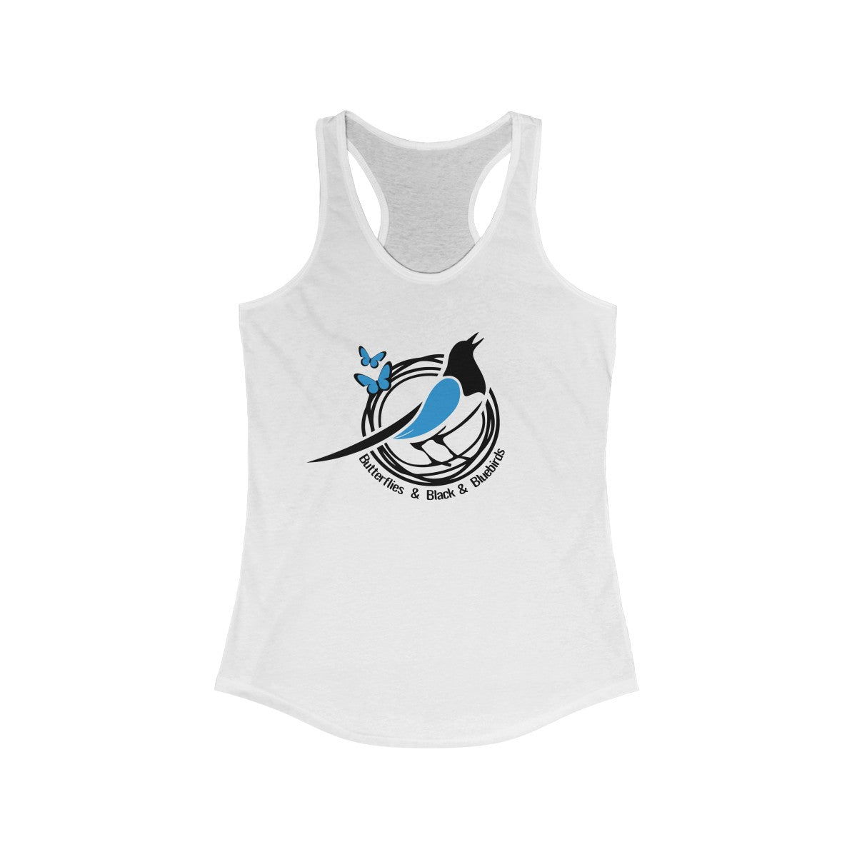 Black And Blue Bird Tank Top