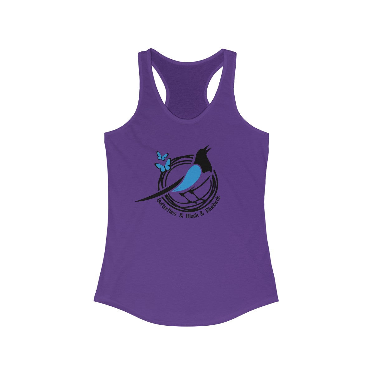 Black And Blue Bird Tank Top