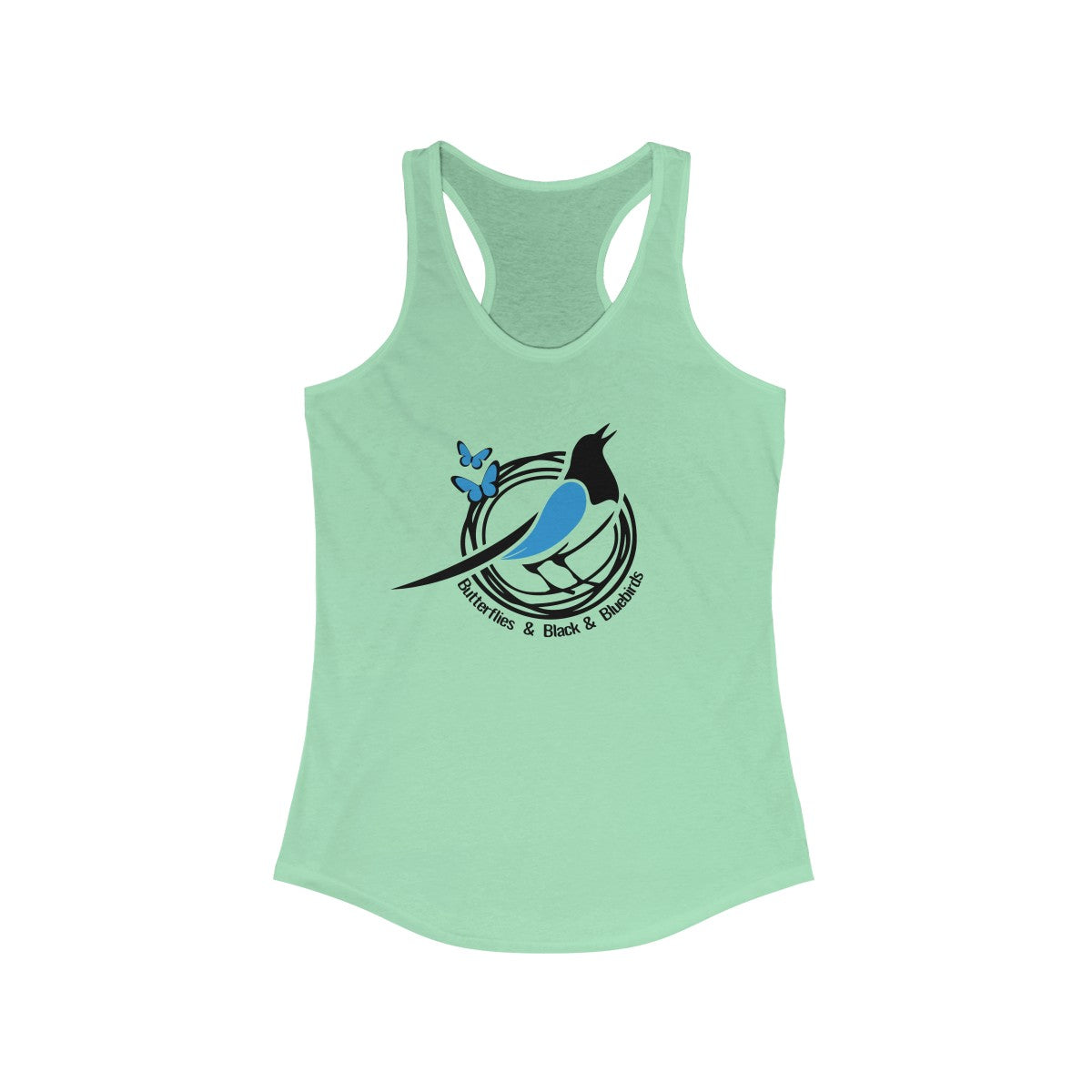 Black And Blue Bird Tank Top