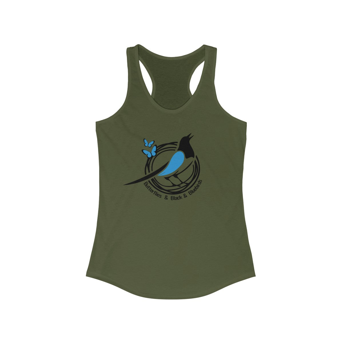 Black And Blue Bird Tank Top