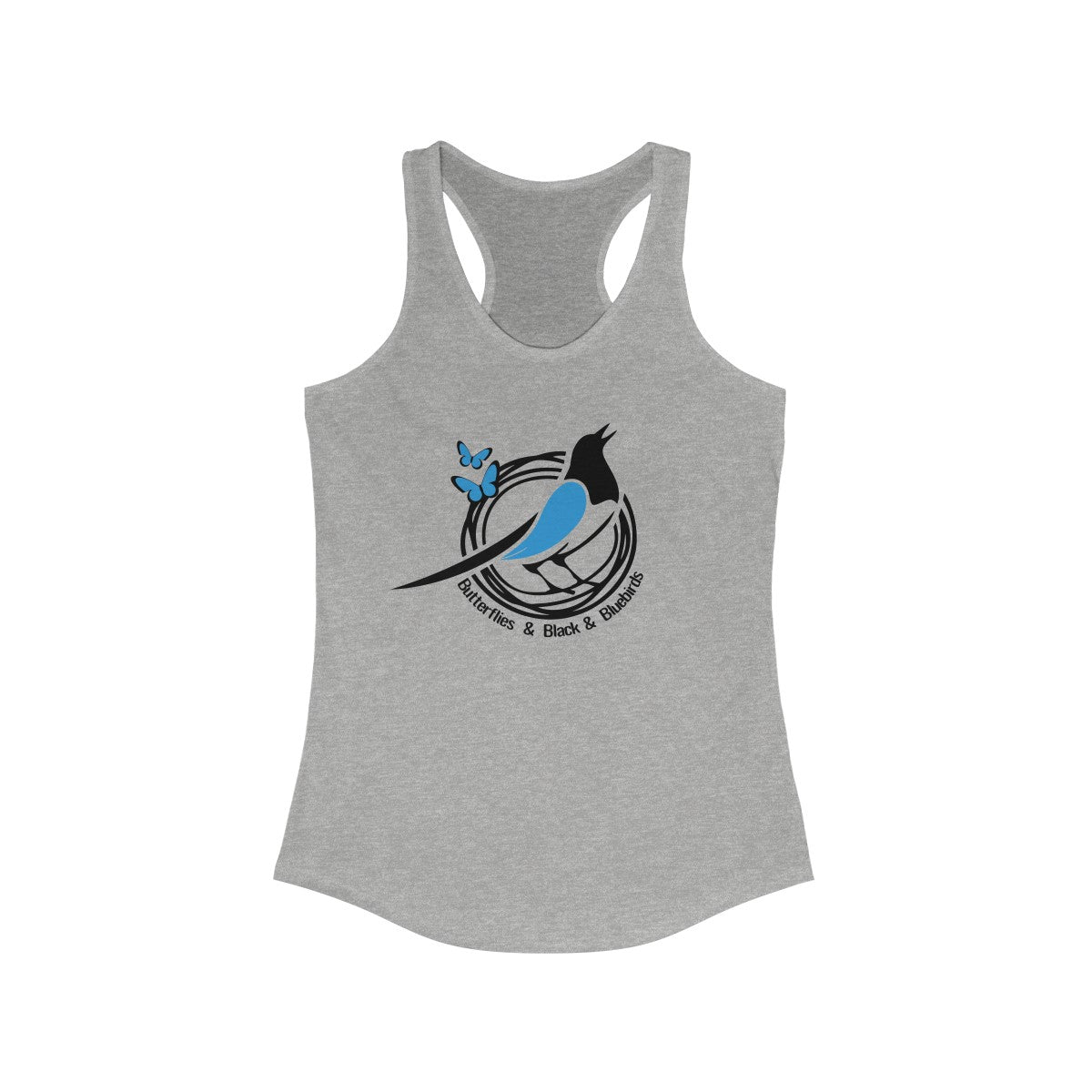 Black And Blue Bird Tank Top