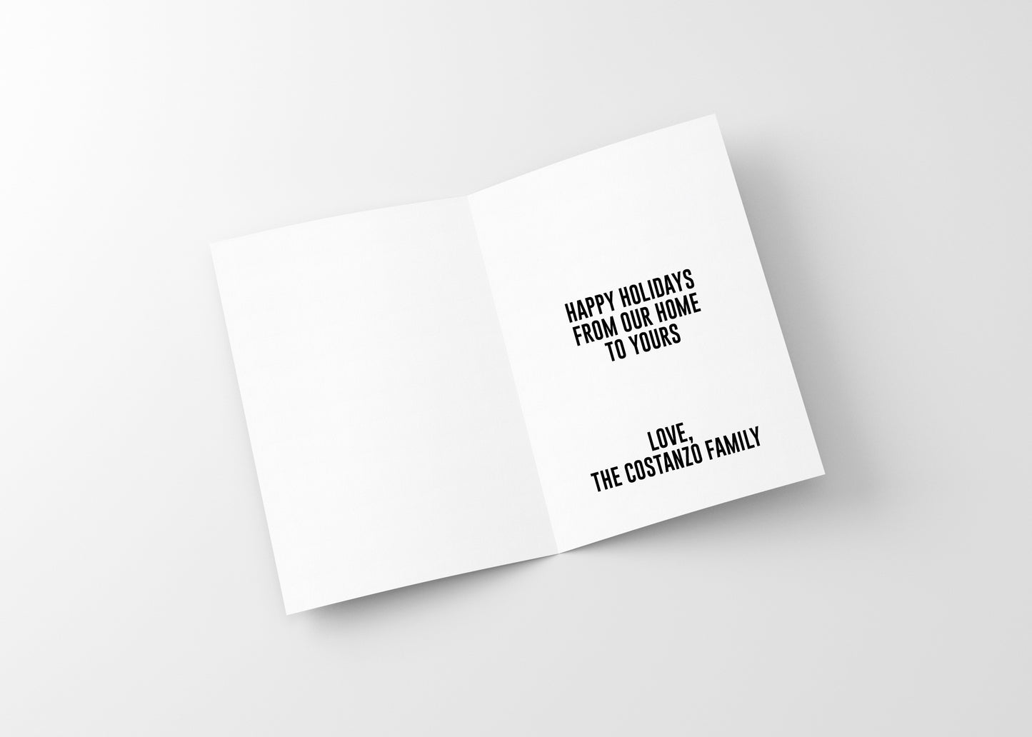 Eat Drink Minimalist 5x7 Holiday Card Bundle 6 Pack