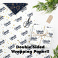 Celebrate in Blue and Gold Wrapping Paper (Double Sided)