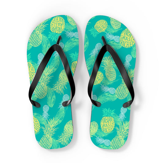 Pineapple Grass Bracelets Flip Flops