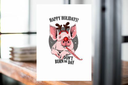 Don't Burn The Day 5x7 Holiday Card Bundle 6 Pack